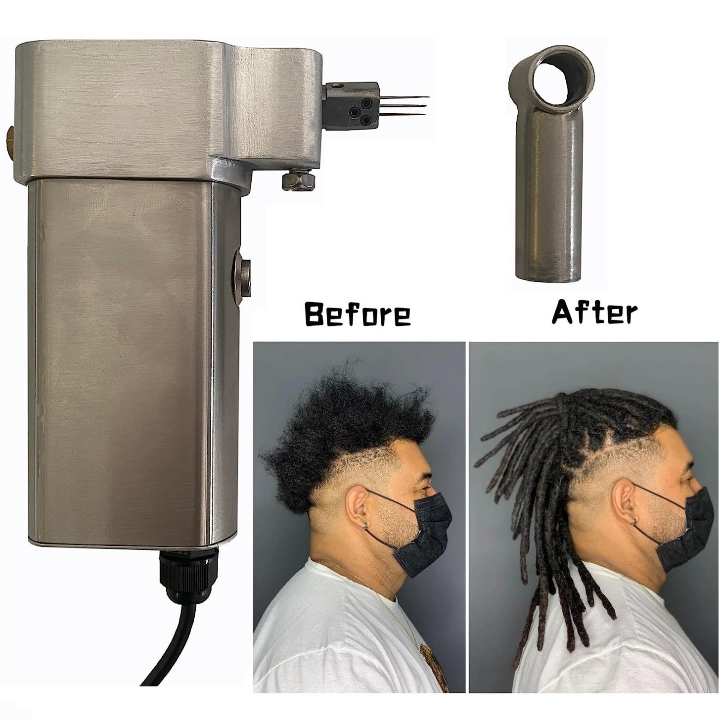 QS-020  Stainless Steel Automatic Dreadlocks Hair Making Machine Dreadlock Crochet Electric Machine