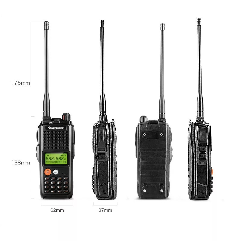 20km Long Range 4000mAh Big Capacity Ham Two Way Radio Single Band VHF / UHF Selected Walkie Talkie Best Long Range Woki Toki