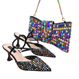 2024 New Design Two Ways To Wear Fashion Shoes And Shoulder Bags High-Heeled Shoes And The Same Style Envelope Bag