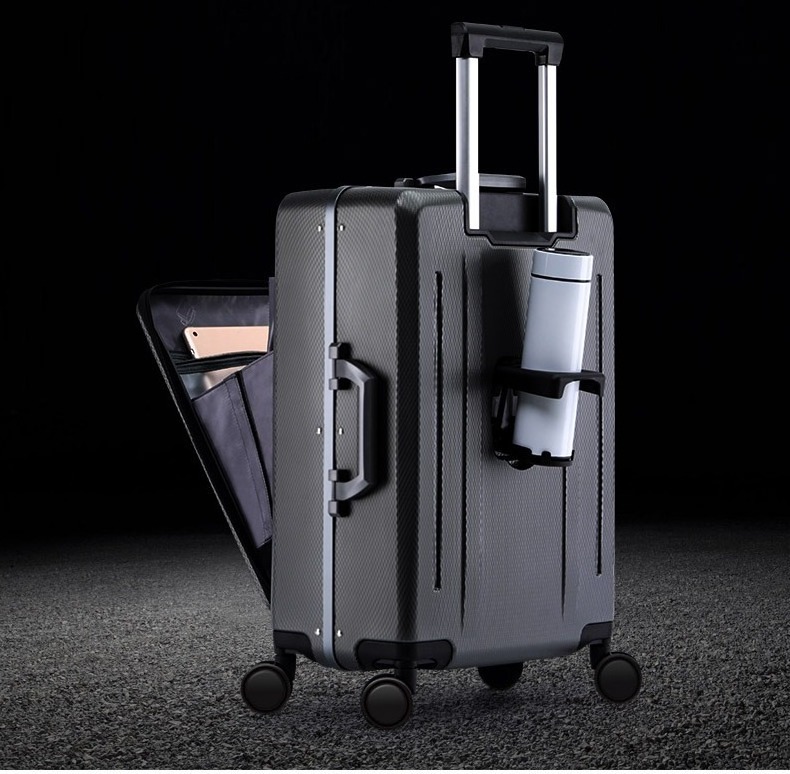 PC Business Luggage Laptop Trolley Suitcase Men Mute Spinner Wheels Rolling Baggage with TSA Lock /24inch