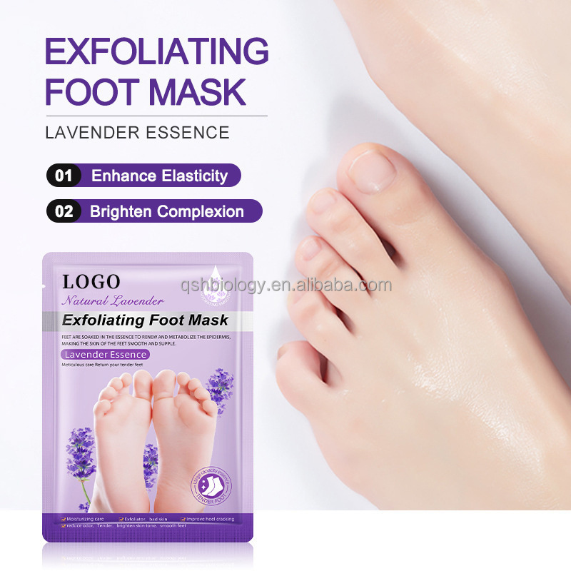 wholesale Natural Herbal Foot Skin Care Moisturizing Exfoliating Peeling Off Lavender Foot Mask