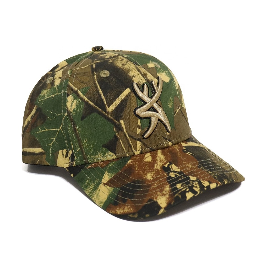 Custom High Quality 6 panel camo baseball cap with 3D Embroidery logo cotton Baseball Caps