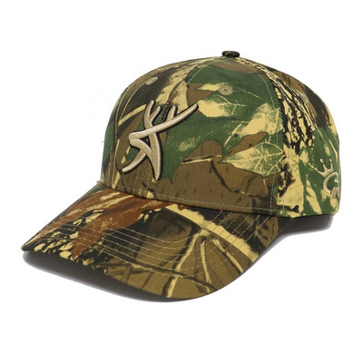 Custom High Quality 6 panel camo baseball cap with 3D Embroidery logo cotton Baseball Caps