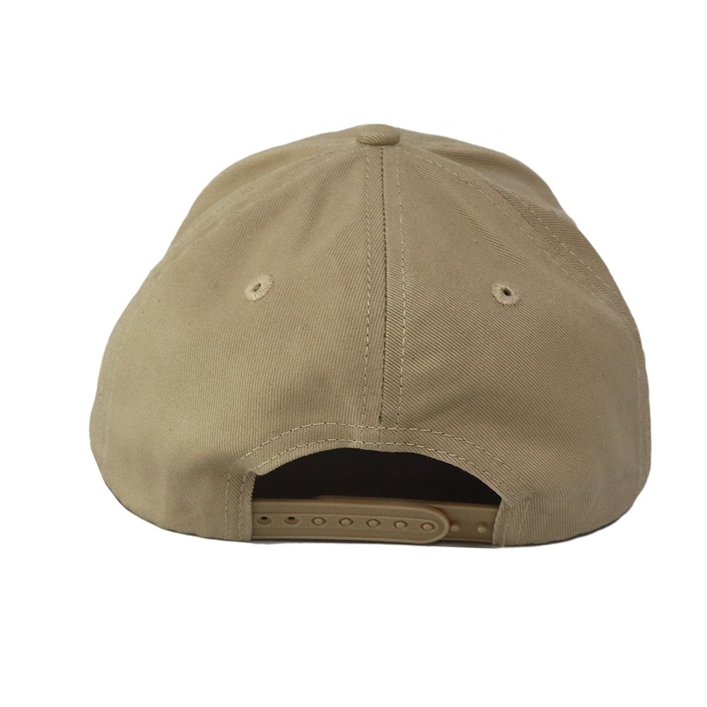 2024 New Design 6 panel khaki cotton baseball cap outdoor sports cap with logo for men