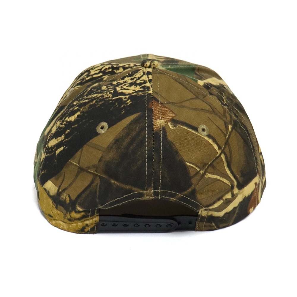 Custom High Quality 6 panel camo baseball cap with 3D Embroidery logo cotton Baseball Caps