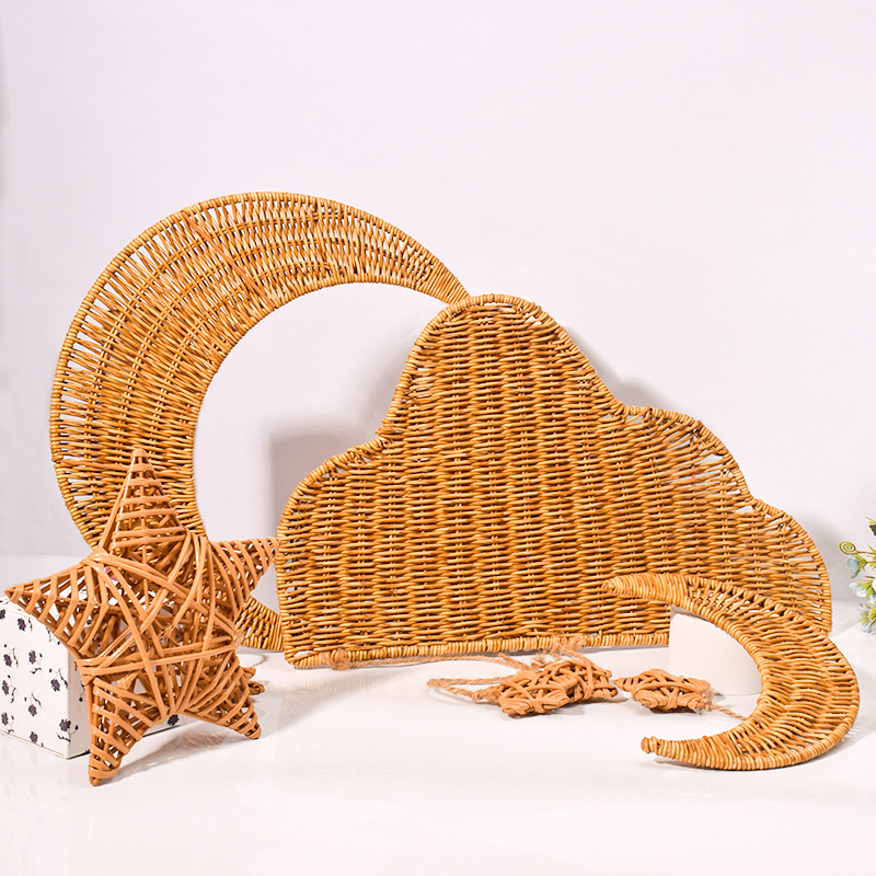 wholesale Wicker rattan star wall hanging decor rattan star wall art home wall decor