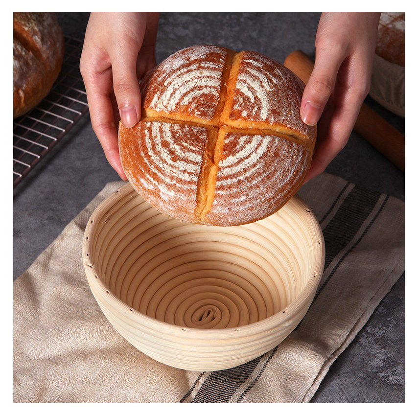 Oval bread banneton proofing basket barneton bread fermentation basket set woven proofing bread basket