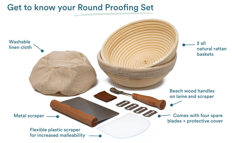 banneton bread proofing basket bread banneton proofing basket set bowl dough banneton bread proofing basket set