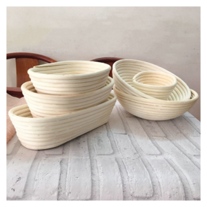 Oval bread banneton proofing basket barneton bread fermentation basket set woven proofing bread basket