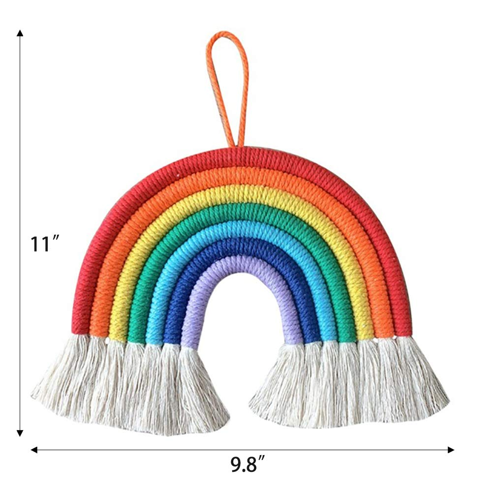 boho rainbow nursery decor wall art sign bedroom decoration rainbow tassels rainbow wall decor