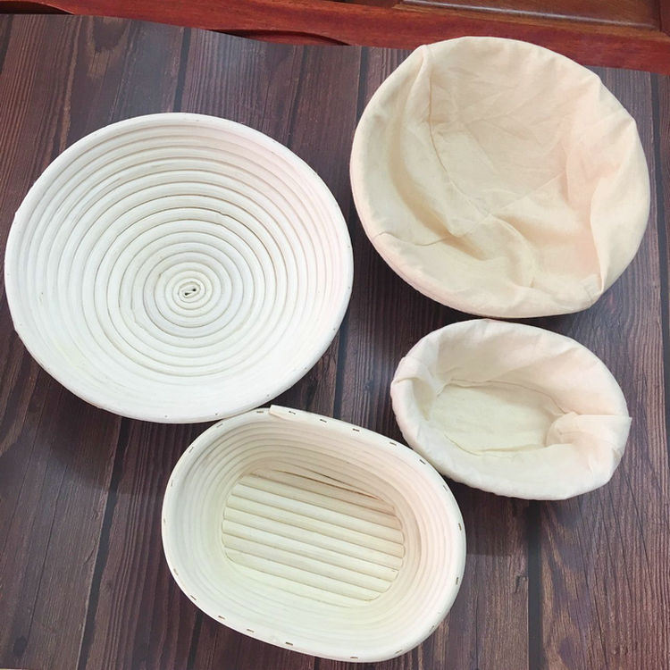 Oval bread banneton proofing basket barneton bread fermentation basket set woven proofing bread basket