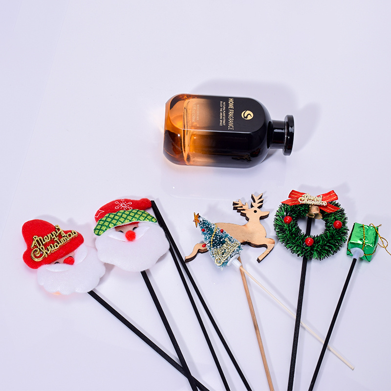 Christmas Decorations Natural cane stick Essential oil diffuser stick Santa Reed diffuser stick essential oil diffuser