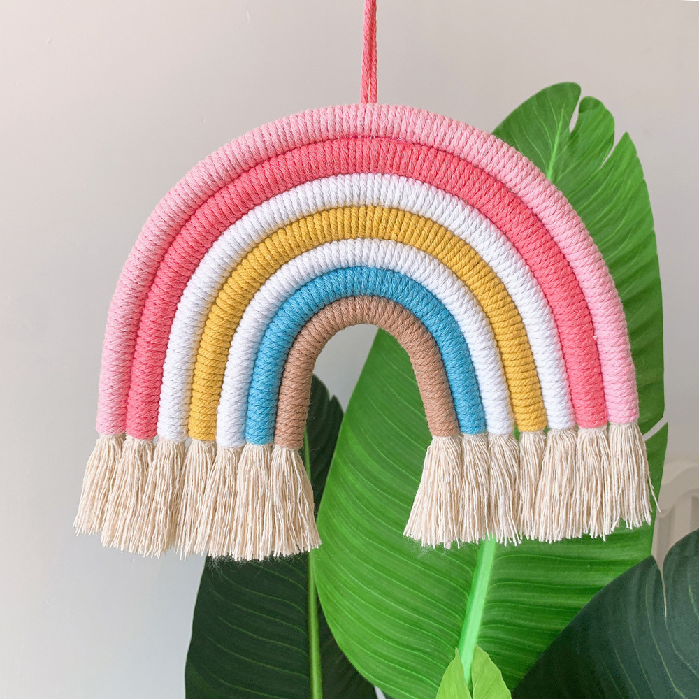 boho rainbow nursery decor wall art sign bedroom decoration rainbow tassels rainbow wall decor