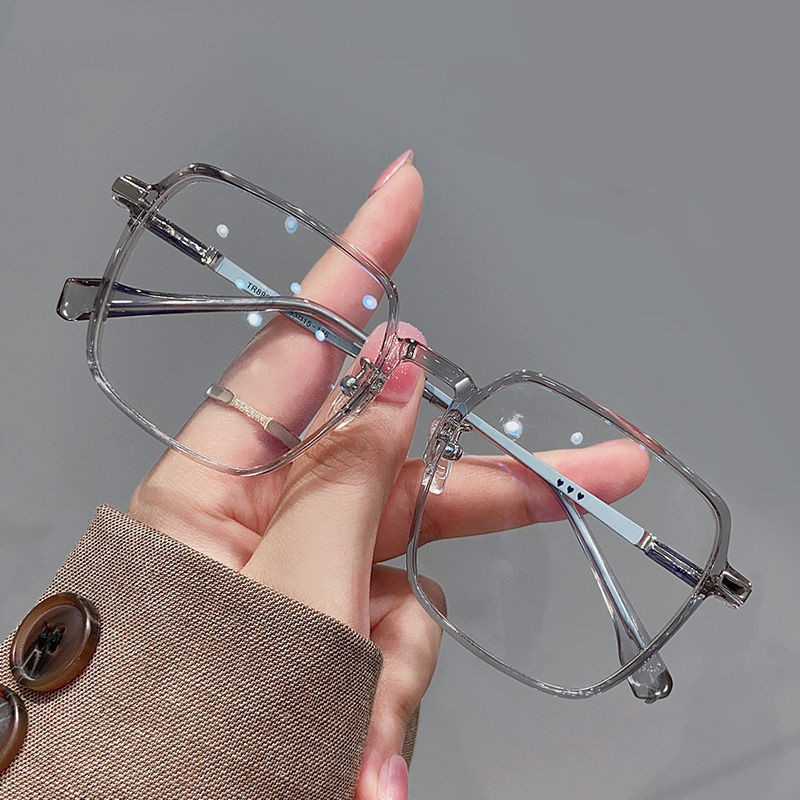 2024 Ultralight Large frame square flat lens optical Wholesale tr90 blue blocking computer eyeglasses frame