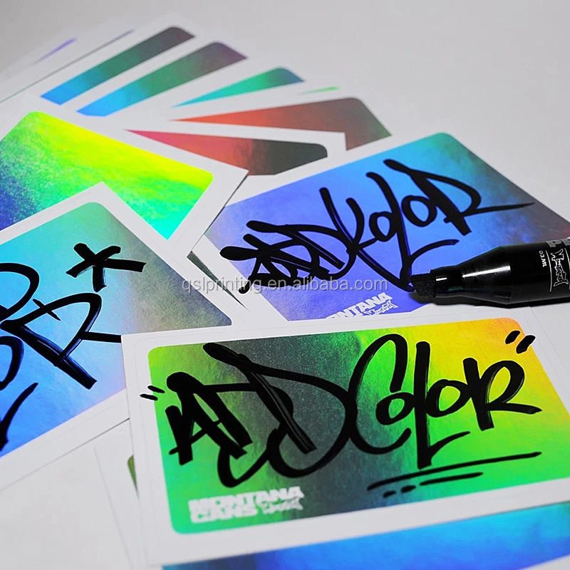 Custom hologram eggshell sticker ultra destructive material sticker Blank eggshell sticker for graffiti painting use