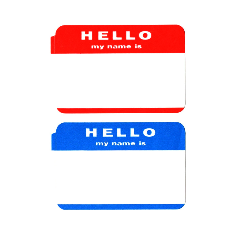 Custom Permanent Self Adhesive Eggshell Sticker Hello My Name Is Type Fragile Label Sticker Customized Color Customized Size