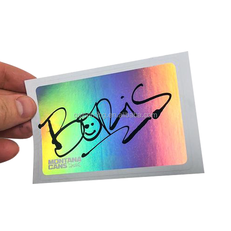 Fancy Gaffiti Hologram Eggshell Stickers Custom Security Eggshell Sticker Paper for Electronic Products