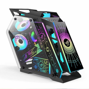 Hot sales Tempered Cool Modern Special-shaped Desktop PC Gaming Computer Matx  Case for Internet cafes Bar