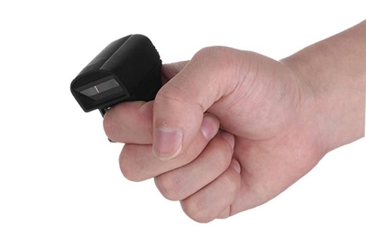 Portable Mini 2d Barcode Scanner Wireless BT Finger Barcode Reader For Warehouse Management