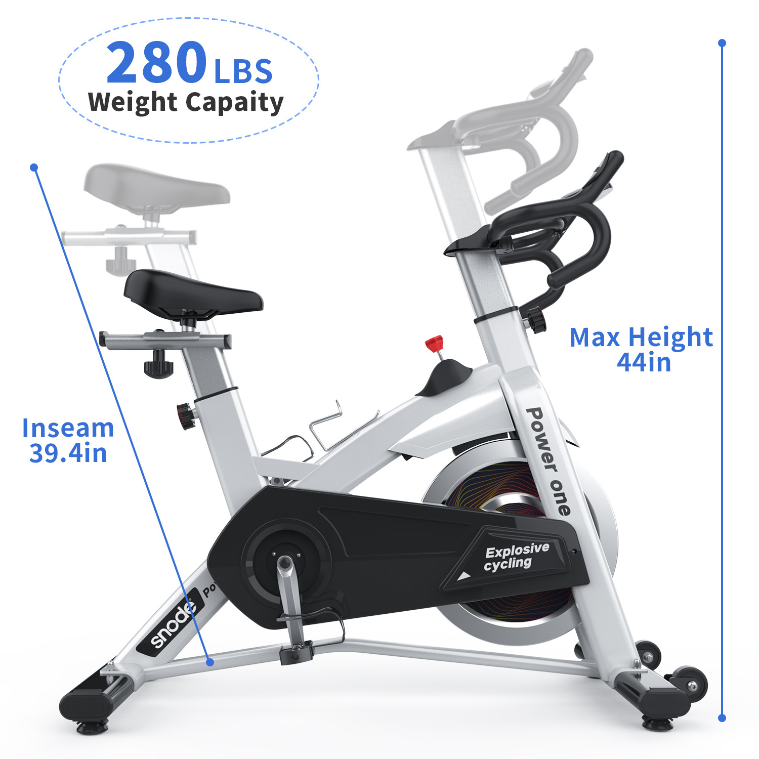 Snode 8729 Use Gym Fitness Indoor Cycling Magnetic Exercise Spin Bicycle Best Spinning Bikes