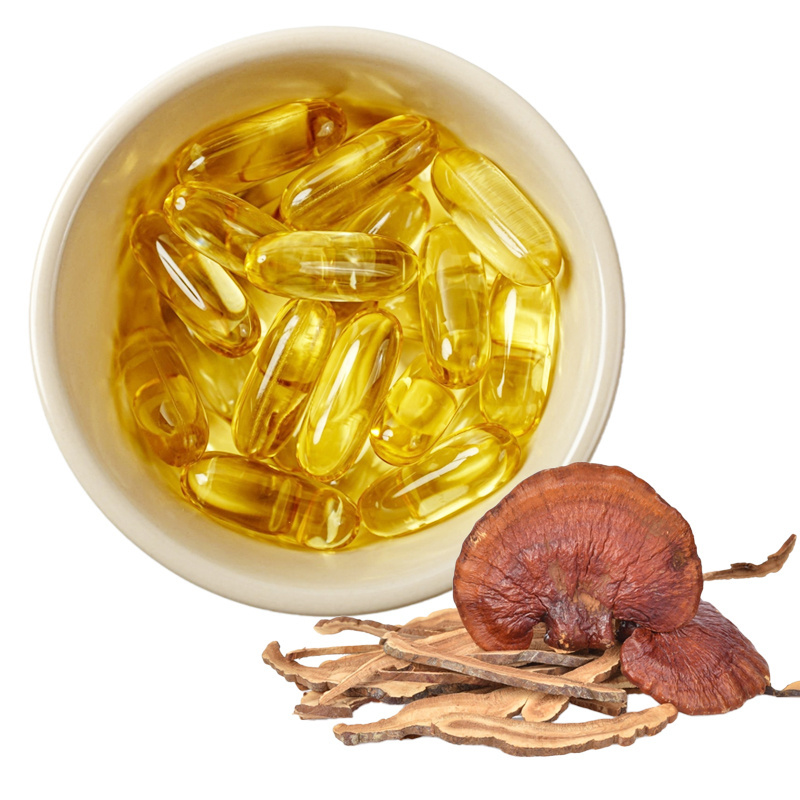 Reishi Mushroom Spore Oil Capsules Ganoderma Spore Oil Softgel Ganoderma Lucidum Spore Power Oil Soft Capsule