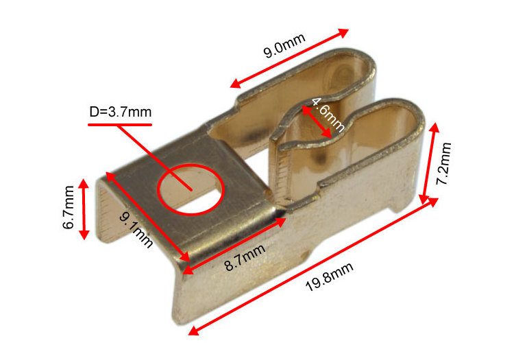 custom european plug pin busbar jack,stamping electrical contacts