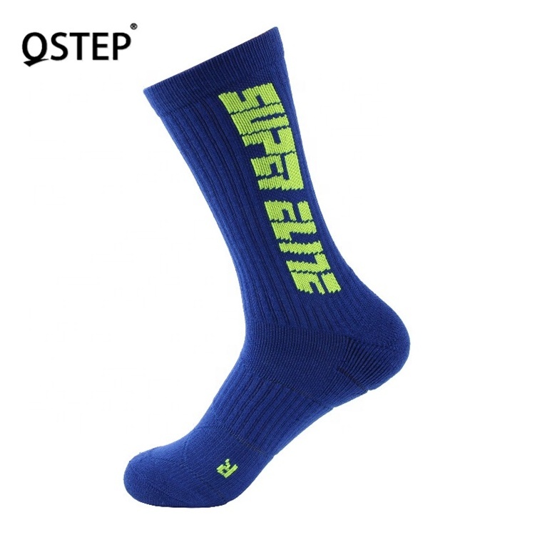 Wholesale High Quality Alphabet Fluorescent Towel Bottom Fission Anti-slip Sports Custom oem socks