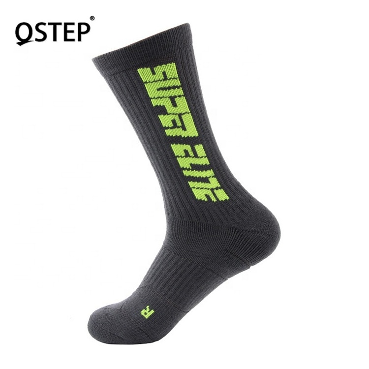 Wholesale High Quality Alphabet Fluorescent Towel Bottom Fission Anti-slip Sports Custom oem socks