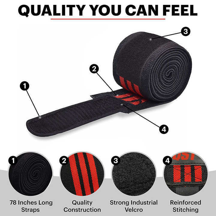 Top Quality Weightlifting Knee Wraps Gym Fitness Training Pain Relief Knee Protection Powerlifting Squat Strength Training Wrap