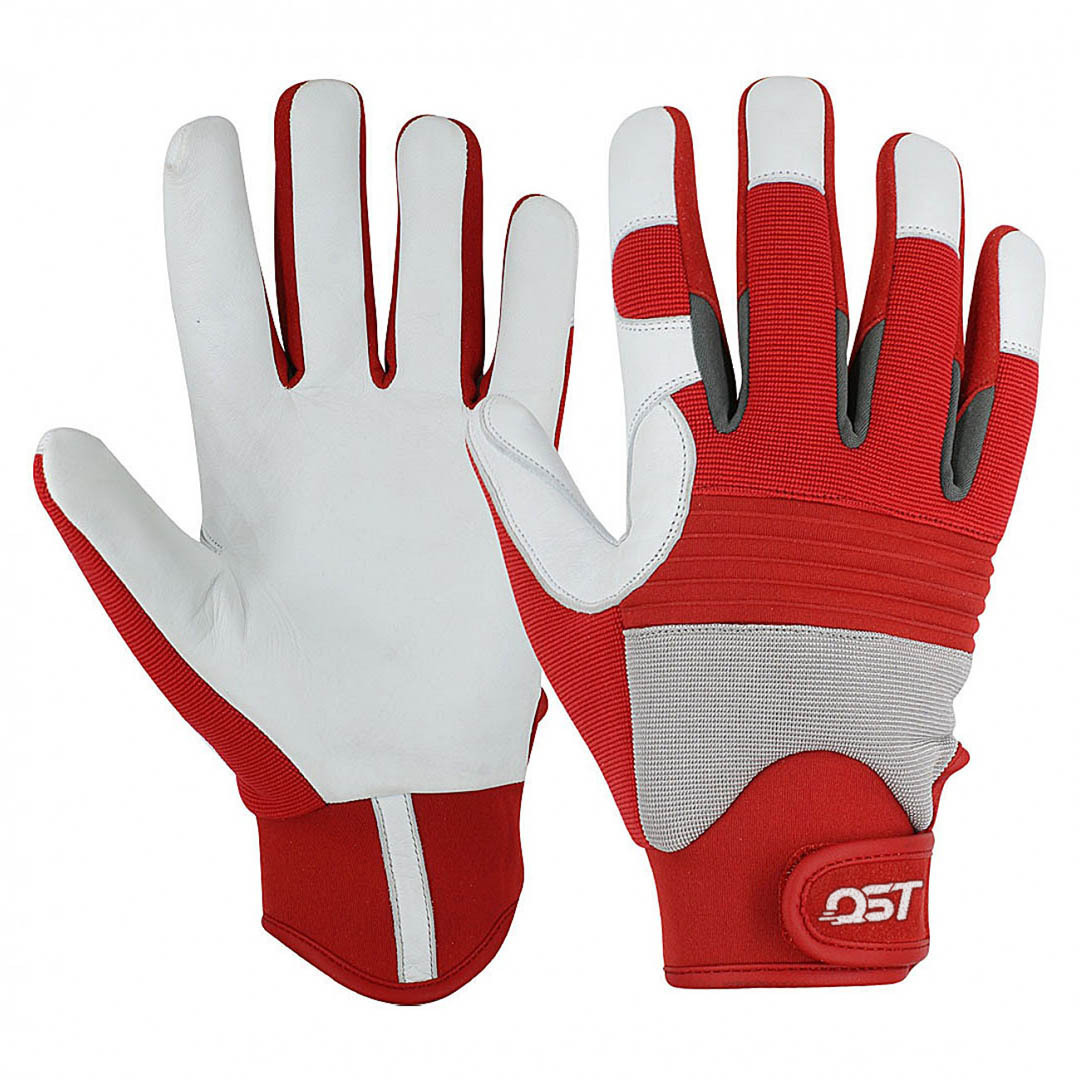 Custom Logo Mechanic Glove High Impact Oil and Gas Resistant Waterproof Leather Oilfield Working Safety Auto Mechanic Glove