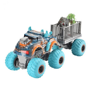 QS Customized Remote Control Toys 2.4G 1:16 Scale 4WD Big Wheel Climbing Off Road RC Tractor Vehicle Trucks Toys with Dinosaur