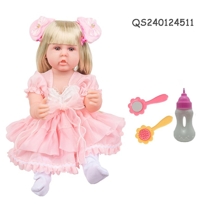 QS Popular Full Big Silicone Body Reborn Dolls 24 Inch Newborn Baby Girl Electric Realistic Doll Toys With Crying Sneezing