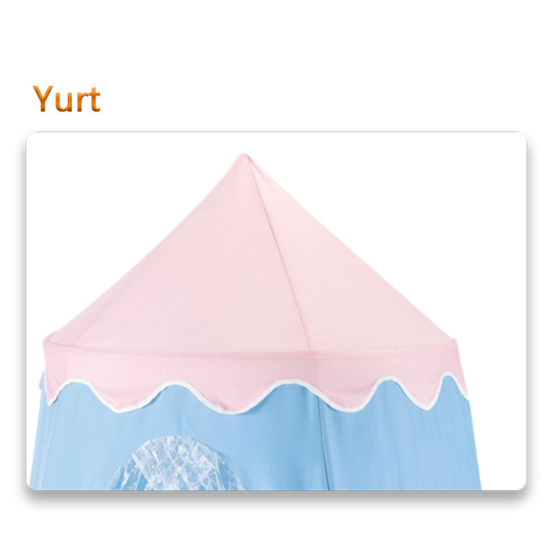 QS Children Big Small Mini Size Mongolian Yurts Play House Canvas Toys Space Ocean Tent For Baby Kids Blue Pink Indoor Outdoor