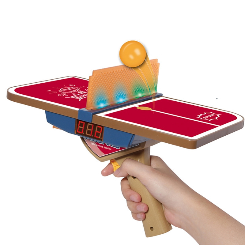 QS Customized Educational Sports Toys Kids Electronic Exercises Equipment Mini Handheld Ping-Pong Ball Table Tennis Trainer Toys