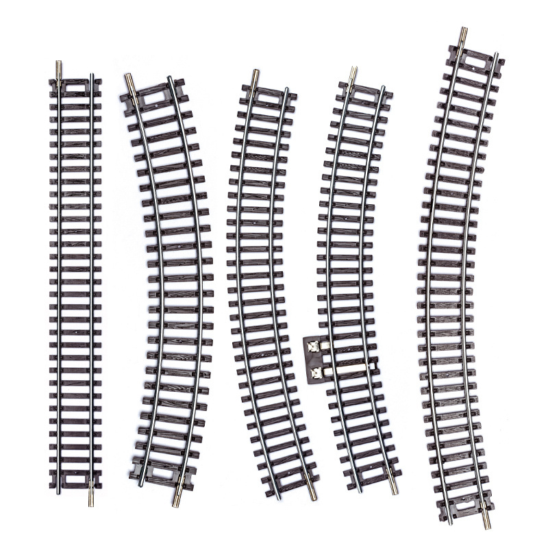 QS Customized Railway Toy 4PCS 1:87 HO Scale Simulation G1 Straight Bend Rail Model Miniature Train Track Toys For Kids Play