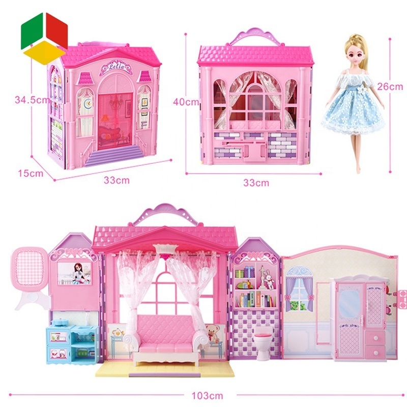 QS TOY Custom Girl Makeup Kit Real Doll Collection Lifelike Party DIY Dress Up Game Star Closet Set Toy With 3D Eyes