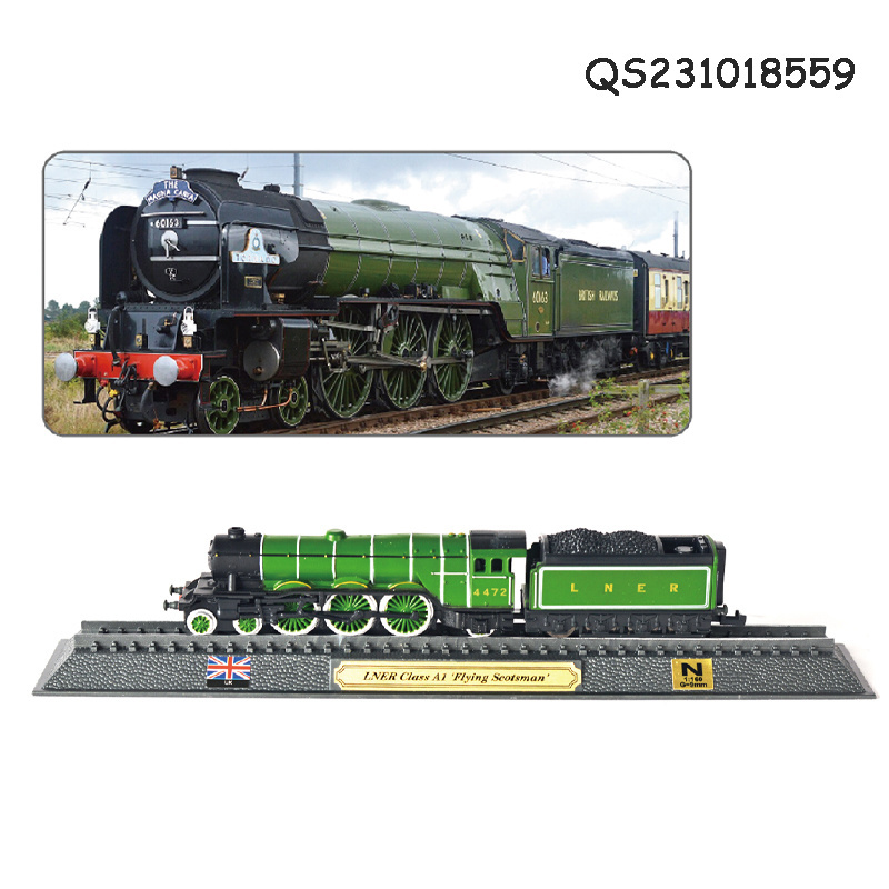 QS Popular Simulation Rrtro Steam Train Toy Kids Mini British American German Styles 1/160 N HO Scale Static Model Train Toys