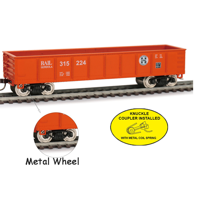 QS Wholesale High Quality Miniature World Toy 40' 36' 51' Transporter 1:87 HO Scale Metal Wheel Train Carriage Series Car Toys