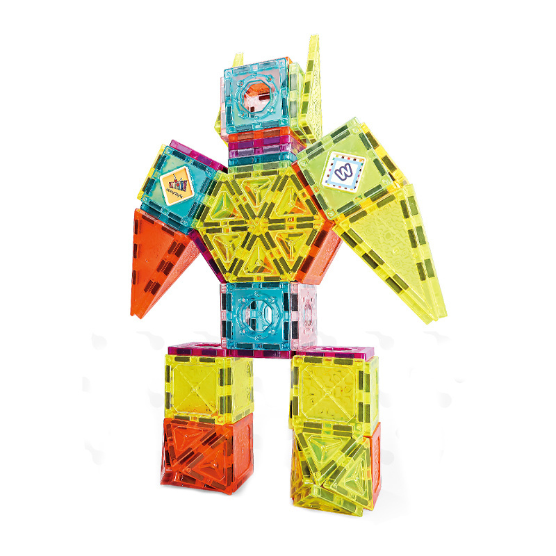 QS Custom STEM DIY Children Construction Blocks Toy Game Magnetic Magnet Tiles Ferris Wheel Model Building Set Toys For Sale