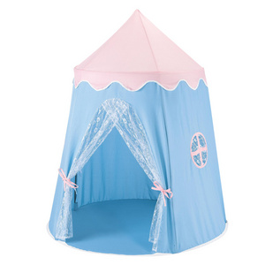 QS Children Big Small Mini Size Mongolian Yurts Play House Canvas Toys Space Ocean Tent For Baby Kids Blue Pink Indoor Outdoor