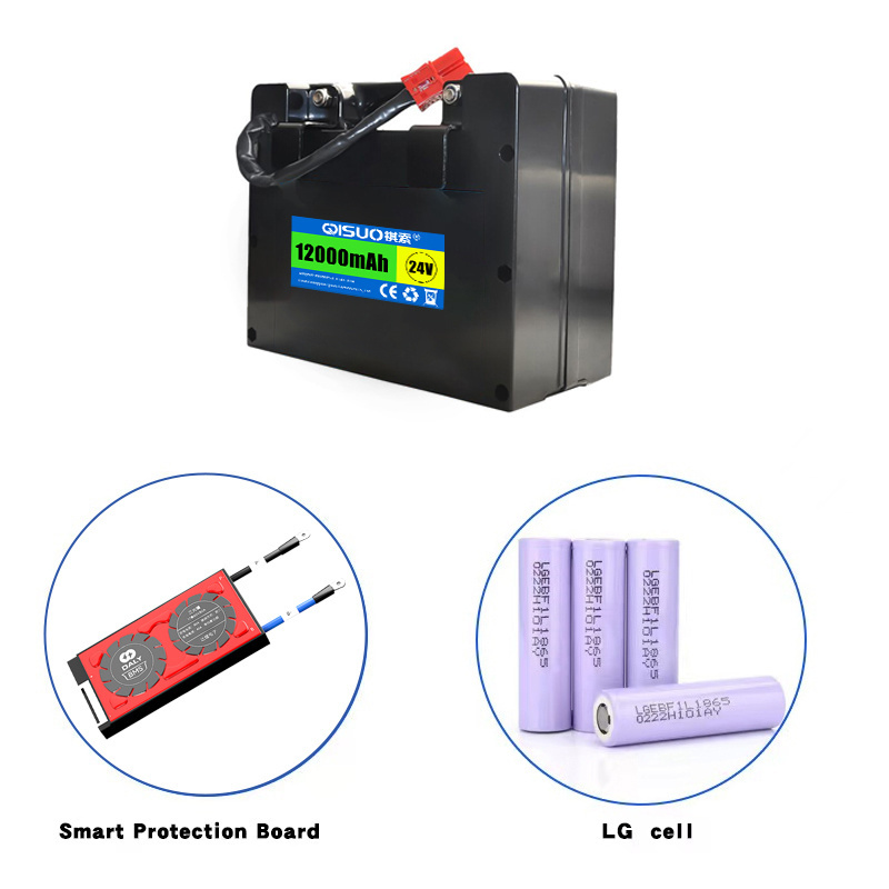 7S BMS 24V 18650 Lithium Battery 24V 12Ah Lithium Battery for Electric Wheelchair Mobility Scooter Lithium Batteries 24V