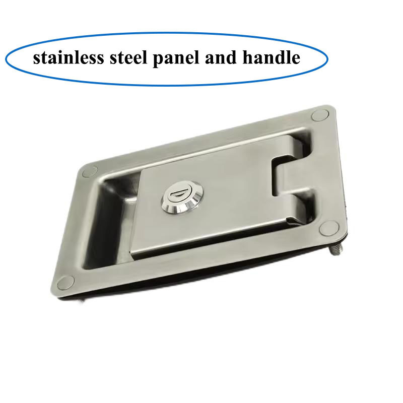 Stainless Steel Paddle Latch Safety Door Lock for Truck Trailers Recessed Plane Lock Cylinder