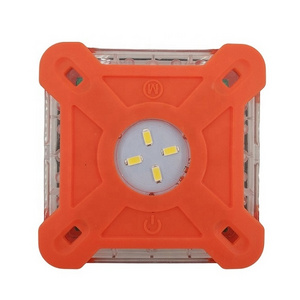 Square LED Flashing Roadside Safety Discs Warning Traffic Emergency Light LED Road Flares with 9 Modes and Strong Magnet