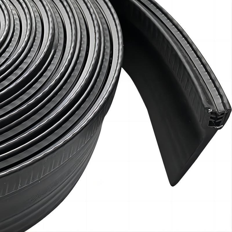 RV Black Rubber Clip-On Weather Stripping 25ft Black Trim Molding Slide Out Rubber Seal for Window, Door,Protection