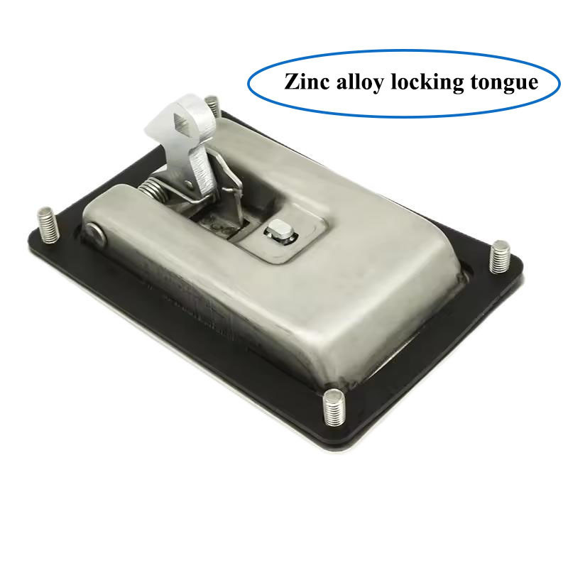 Stainless Steel Paddle Latch Safety Door Lock for Truck Trailers Recessed Plane Lock Cylinder