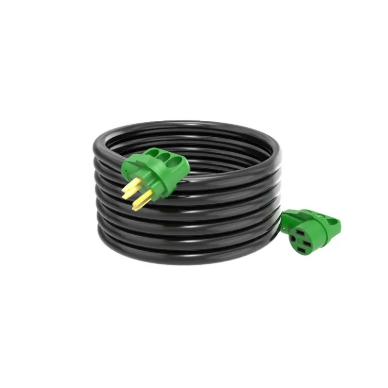 Green Plug 14-50P to 14-50R 50 FT 50Amp RV Extension Cord for RV Trailer