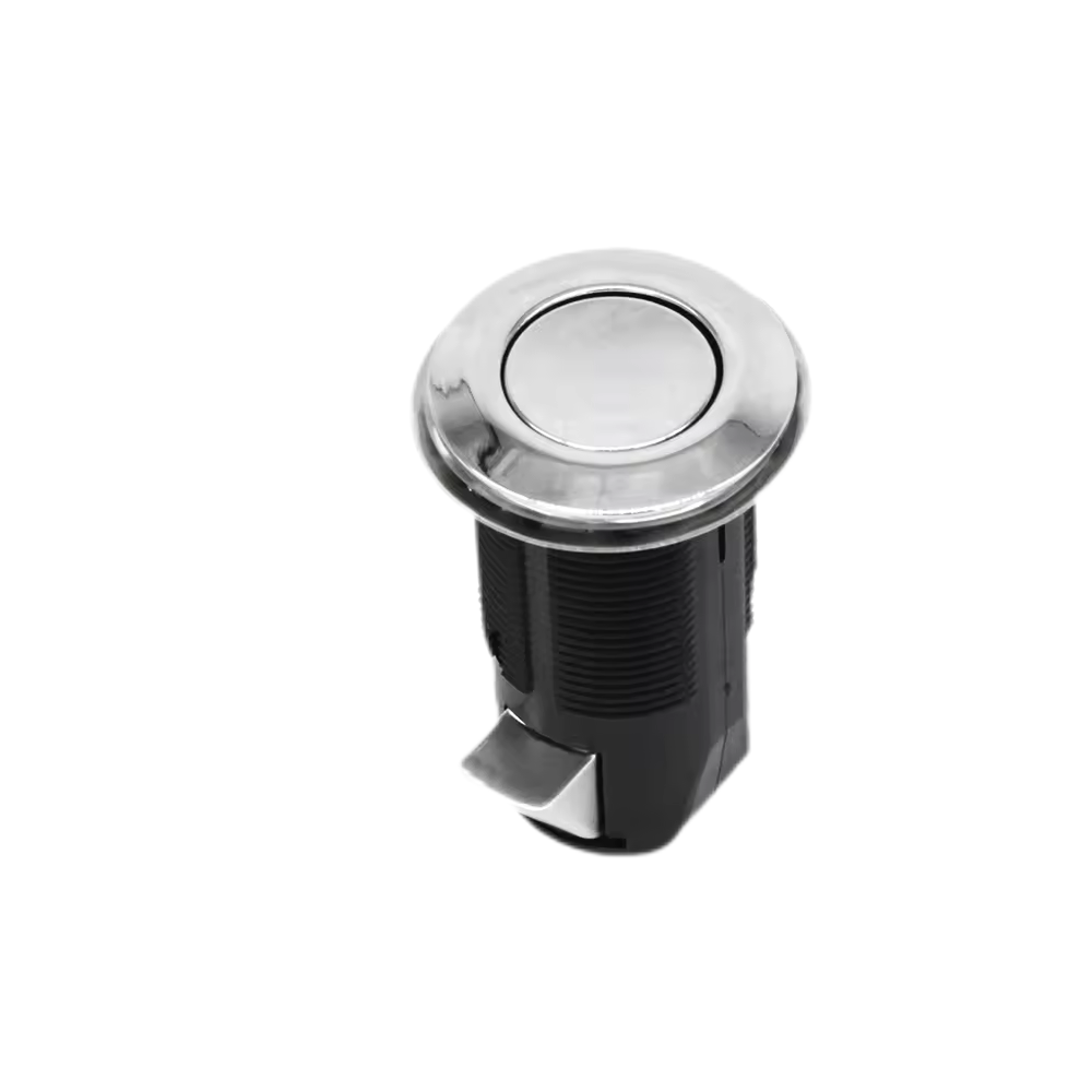 Black Cabinet Door Pop-Out Knob Latch Turn-To-Open Push-To-Close Latch for RV Caravan Camper Marine Boat Trailer