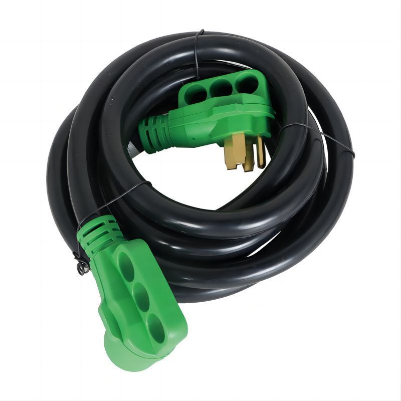 Green Plug 14-50P to 14-50R 50 FT 50Amp RV Extension Cord for RV Trailer