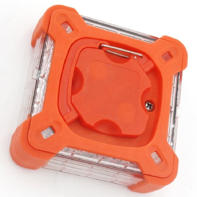 Square LED Flashing Roadside Safety Discs Warning Traffic Emergency Light LED Road Flares with 9 Modes and Strong Magnet