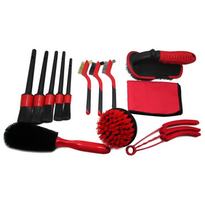 Factory Hot Selling 13pcs Auto Detailing Brush Drill Cleaning Brush Set Cleaning Tools Kit For Washing Interior Wheel